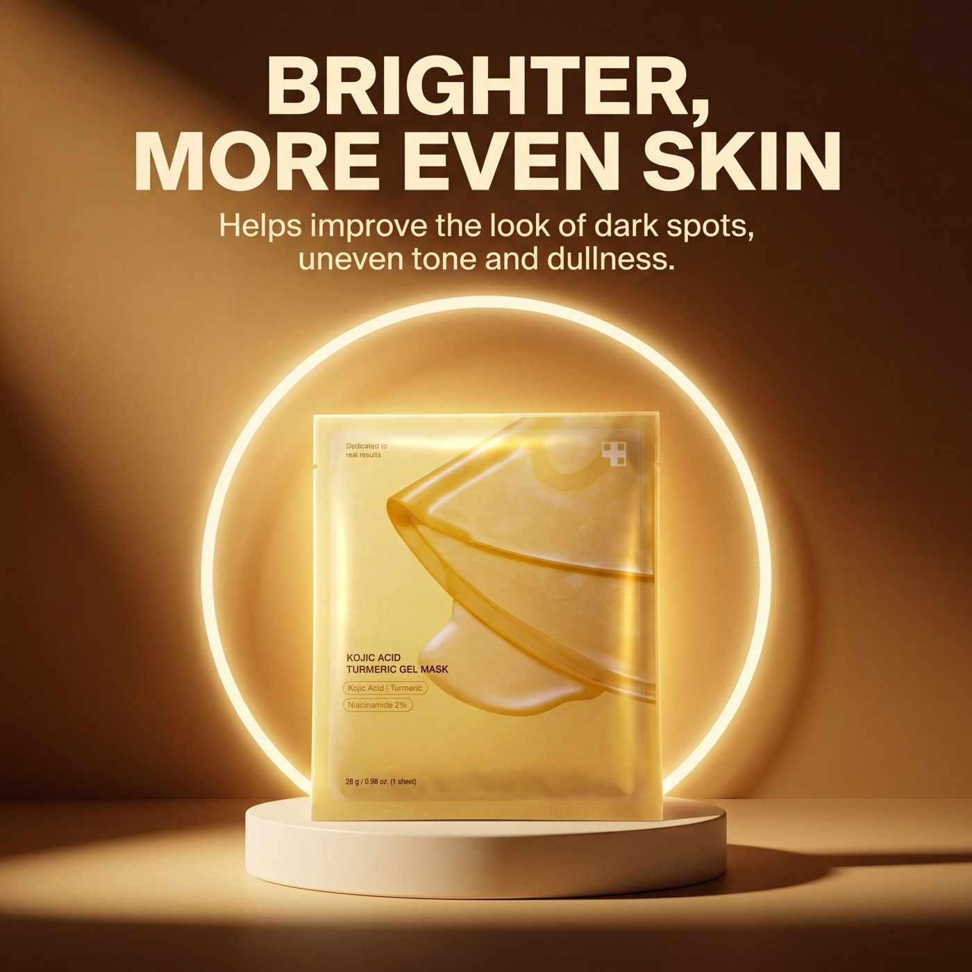 Brighter, more even-looking skin with kojic acid turmeric mask