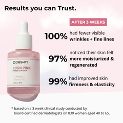 das jijo DDBSHIY PDRN Pink Peptide Anti-Aging-Serum in 30-ml-Flasche, mit einem rosa Farbton und einer glatten Serumtextur.