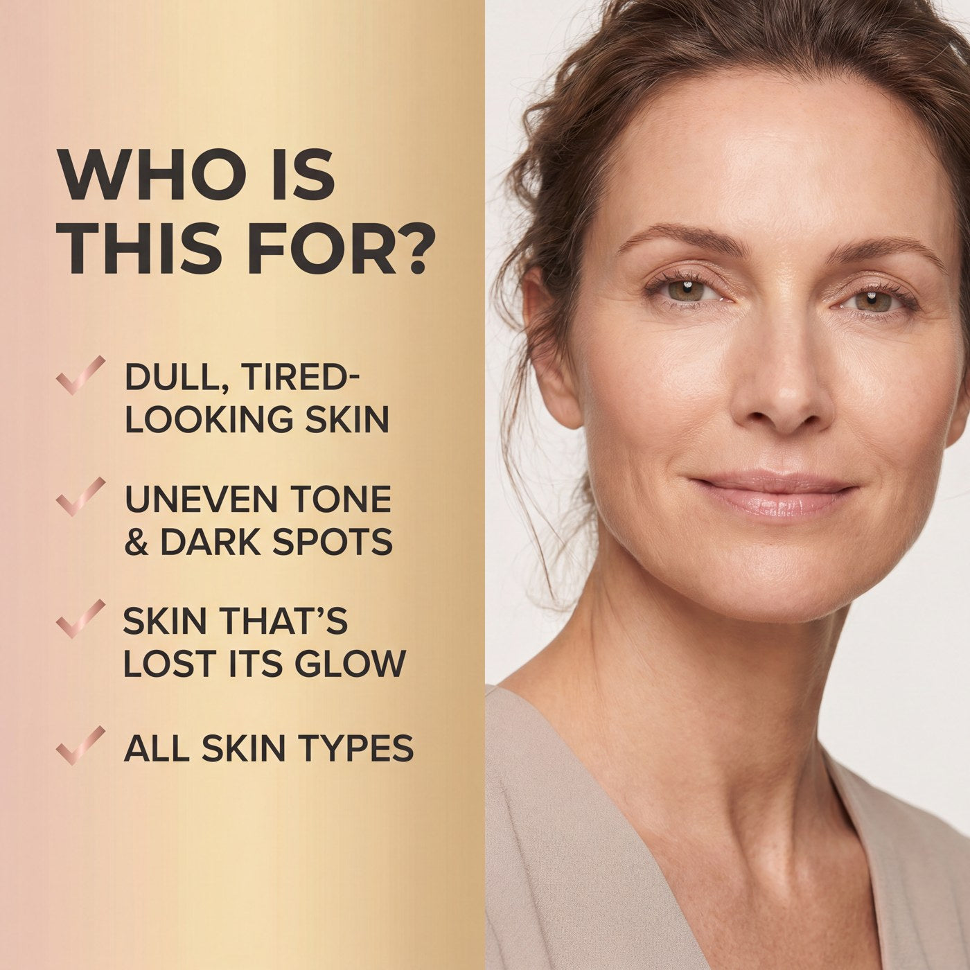 Who the kojic acid turmeric brightening hydrogel mask is for