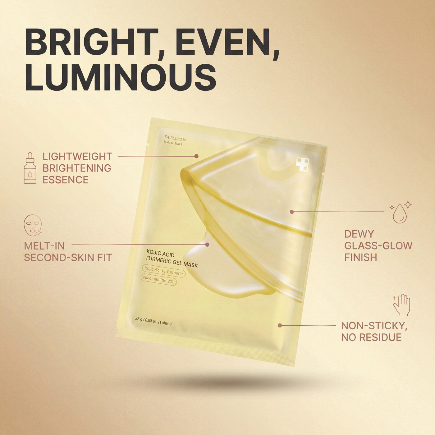 Kojic acid turmeric mask benefits: bright, even, luminous skin