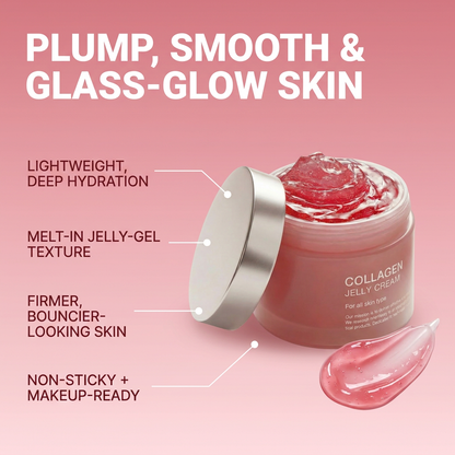 Collagen niacinamide jelly cream benefits: plump, smooth, glass-glow skin