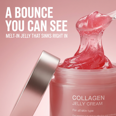 Pink collagen jelly cream bouncy melt-in jelly-gel texture